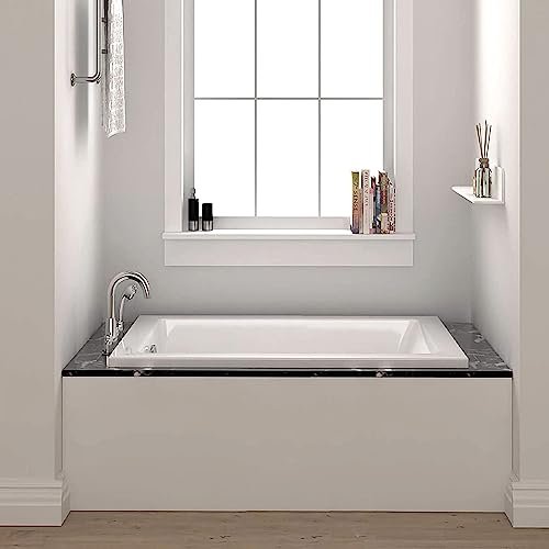 Fine Fixtures Drop In White Soaking Bathtub, fiberglass...