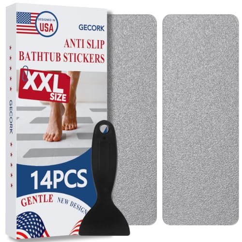 Gecork 28PCS XXL Strips Anti-Slip Shower Stickers with...