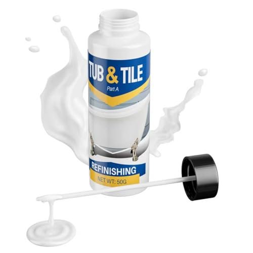 IRONABLE Tub and Tile Paint, 1.8oz High-Gloss White Repair.