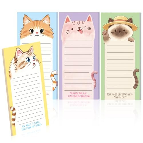 Thboxes Magnetic Notepads for Fridge, Cute Pet Design...