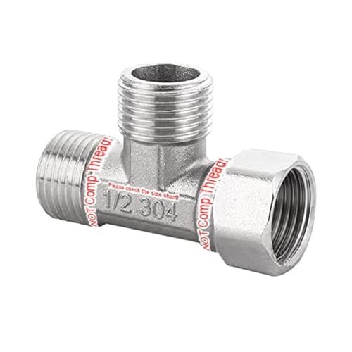 Beduan 304 SS 1/2 G 3 Way Diverter Tee Connector