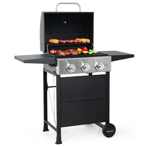 MASTER COOK 3 Burner BBQ Propane Gas Grill 30,000 BTU
