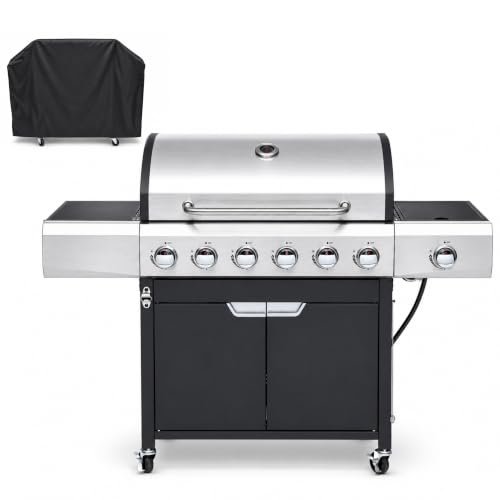Endark 6-Burner Propane Gas Grill – 68,500 BTU Stainless...