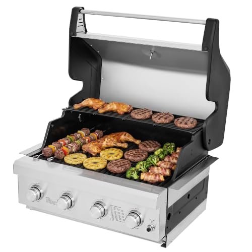 Royal Gourmet GM4001 4-Burner Built-In Gas Barbecue Grill.