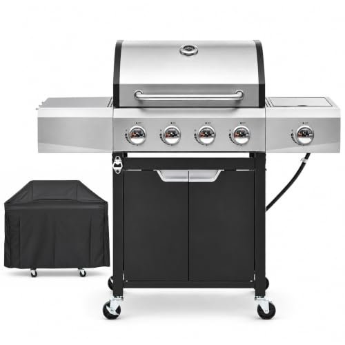 Endark 51,000 BTU Gas Grill with Cover – 4 Burners.