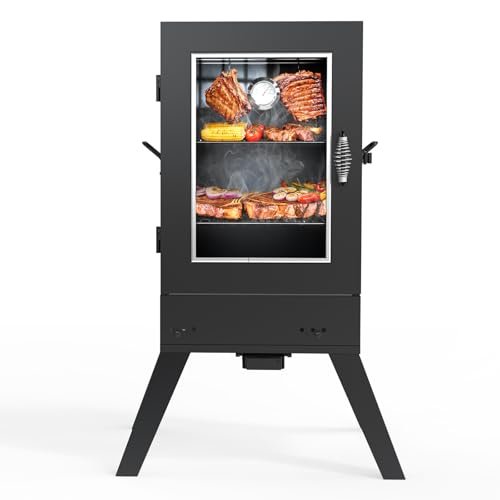 Muhub 30-inch Electric Vertical BBQ Smoker with temperature...