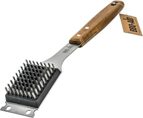 BBQ-Aid Grill Brush and Scraper for Barbecue with Wooden...