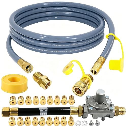 Propane to Natural Gas Conversion Kit, 10 FT Hose Regulator