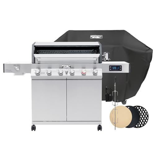 Monument Grills 6+1 Burner Smart Propane Gas Denali 605Pro...