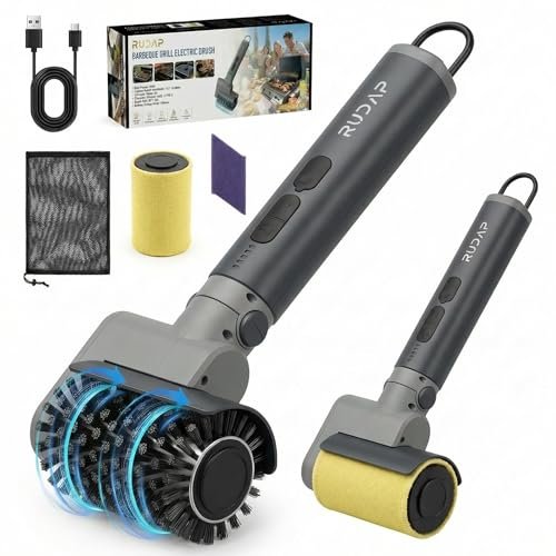 Electric Grill Brush, Cordless Grill Cleaner, Rechargeable...