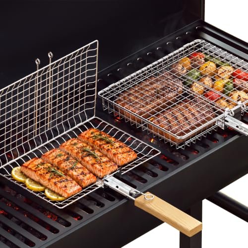Nesting Grill Basket Set, BBQ Accessories, Outdoor Camping...