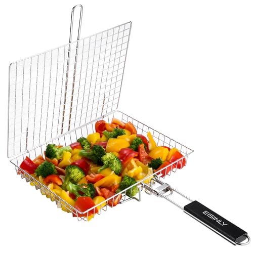 Eisinly BBQ Grilling Basket for Outdoor Grill with...