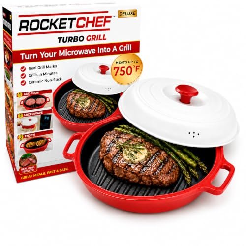 ROCKET CHEF Turbo Grill Deluxe Microwave Grill Pan