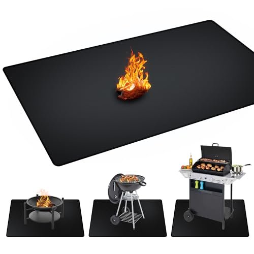 rumlick 48 x 30 inches Under Grill Mats for Grilling