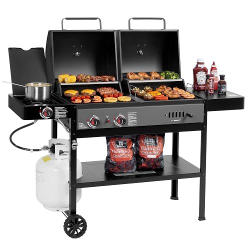 Royal Gourmet ZH3006 2-Burner Gas and Charcoal Grill Combo