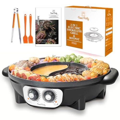 Food Party Hot Pot with Grill 2 in 1