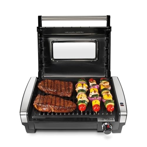 Hamilton Beach Electric Indoor Searing Grill With Viewing...
