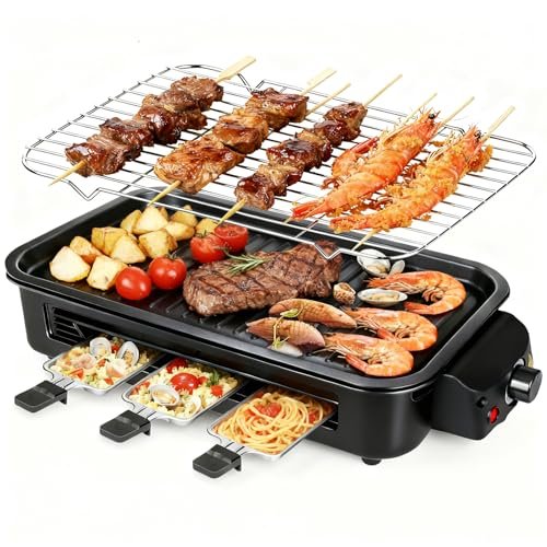 Electric Indoor Grill 1700W 2 in 1 smokeless griddle.