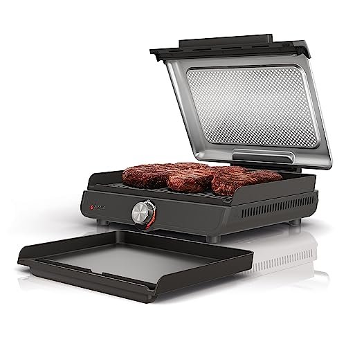 Ninja® Sizzle™ Indoor Grill & Griddle, 14'', 500°F, Grey/Sil - Best Indoor Grills Smokeless review