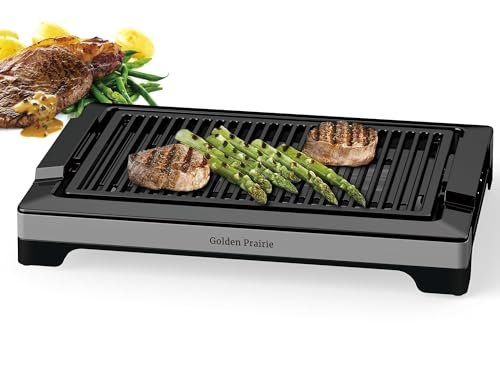Indoor Grills Electric Smokeless, 1600W BBQ Grill with...