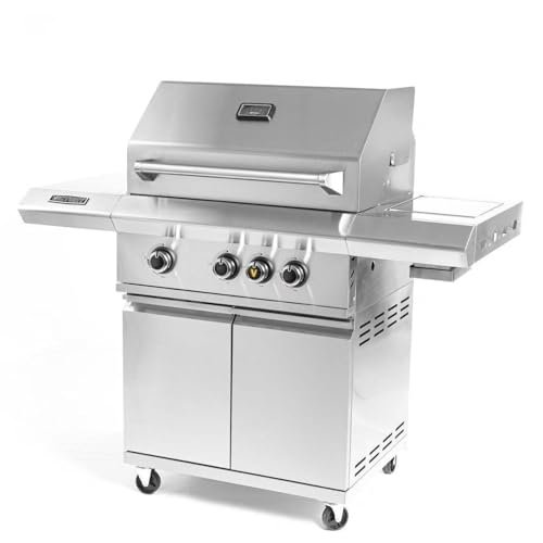 Victory 3-Burner Propane Gas Grill With Infrared Side Burner
