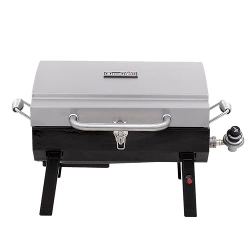Charbroil 1-Burner Portable Gas Grill, Stainless Steel -...