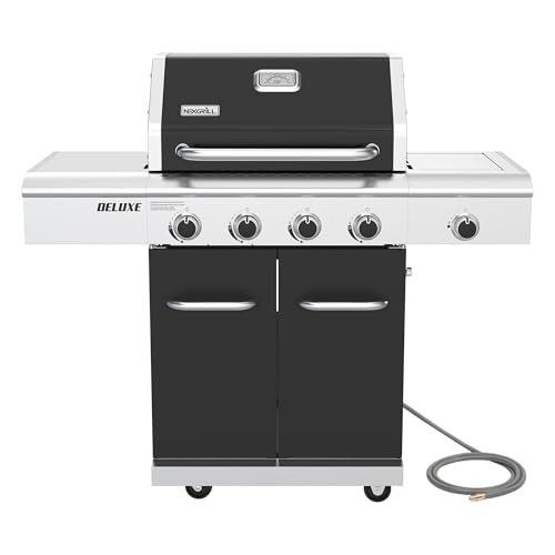 Nexgrill Deluxe 4 Burner Natural Gas Grill with Griddle...