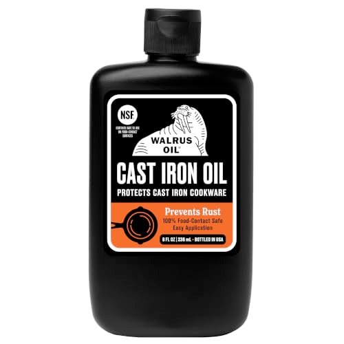 WALRUS OIL Cast Iron Oil, 100% Natural Safflower Oil.