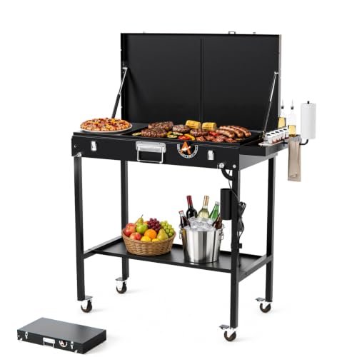 AEWHALE 2-in-1 Portable Table & Outdoor Electric Grill 1800W