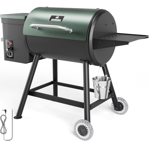 DAMNISS Pellet Smoker Grill Combo, 456 SQ.IN PID Control