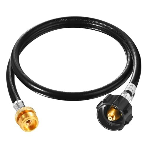 GasSaf 4FT Propane Hose Propane Adapter Hose 1lb to 20lb