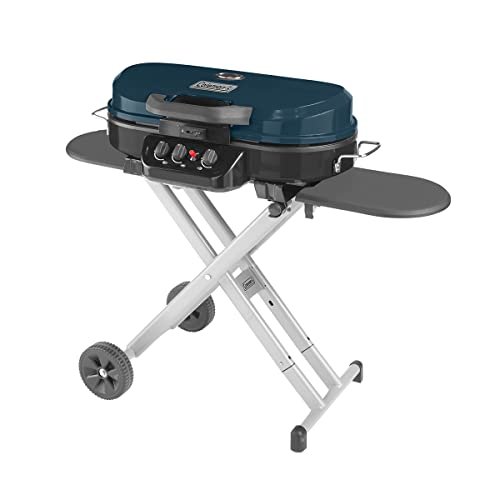 Coleman RoadTrip 285 Portable Propane Grill, 3 Burners, Blue