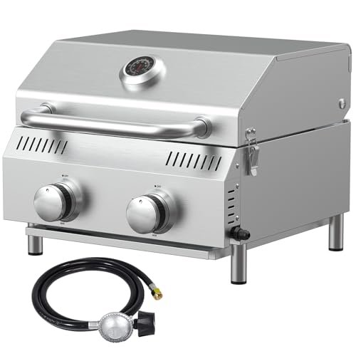 Bestfire Tabletop 2-Burner Gas Grill, 20,000 BTU portable...
