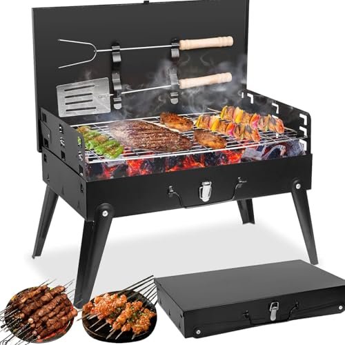 Mini Portable Charcoal Grill, Foldable Camping Mini Grill.