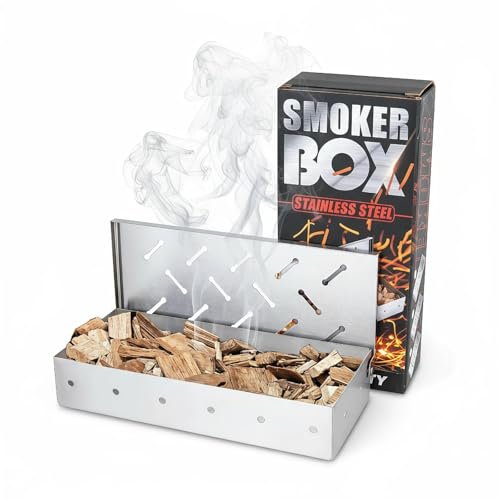 Smoker Box for Gas Grill,Wood Chip Stainless Steel BBQ...