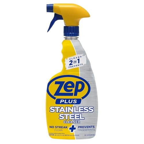 Zep Plus Stainless Steel Cleaner - 32 Fl OZ cleans