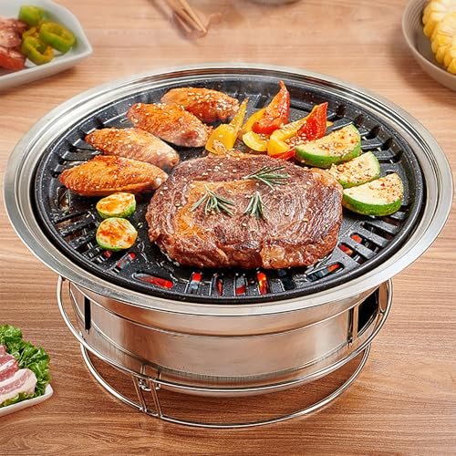PHOJEWI Korean BBQ Grill Charcoal, Small Charcoal Portable.