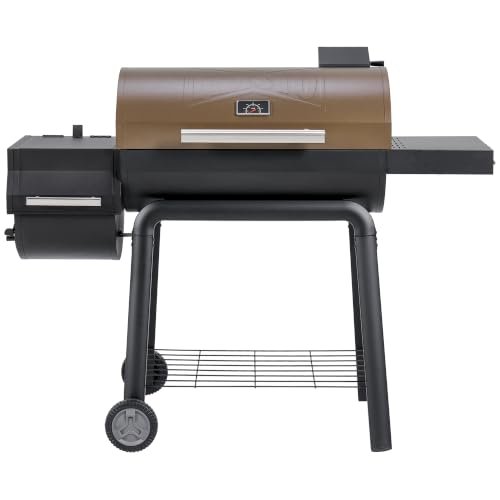 Feasto Heavy-Duty 30-Inch Charcoal Grill with Offset Smoker