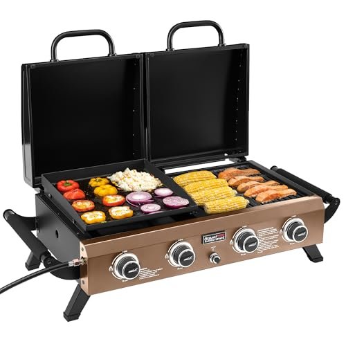 Grills House GD4002TPY Portable Tabletop Grill & Griddle...