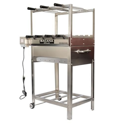 Bacana Grills All-in-One Brazilian BBQ Grill Rotisserie:...