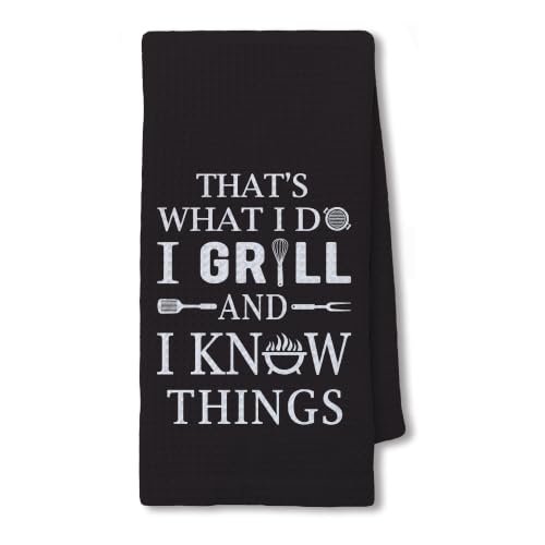 JLLBF Funny Grilling Gifts Hand Towels for Kitchen