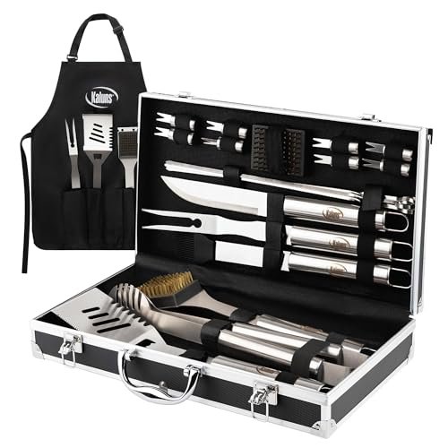 Kaluns BBQ Grill Tools Set, Heavy Duty Stainless Steel.