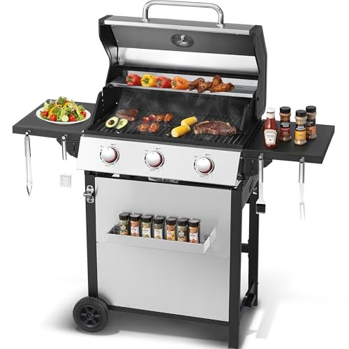 IdeaMaxx Propane Gas BBQ Grill, Upgraded 30,000 BTU...