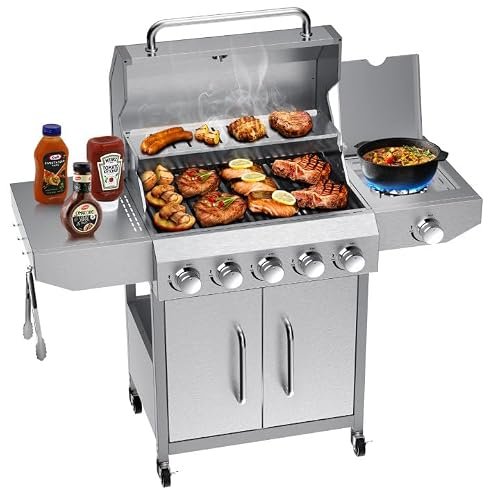 Bestfire 68,000 BTU 5 Burner Propane Gas Grill.