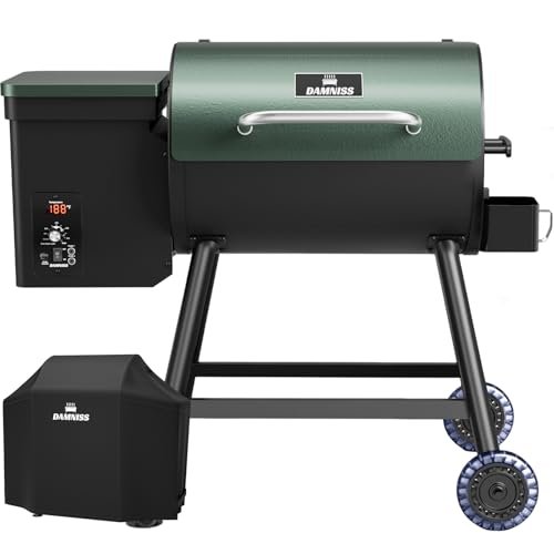 DAMNISS Electric Wood Pellet Grill 8 In 1 BBQ Grills
